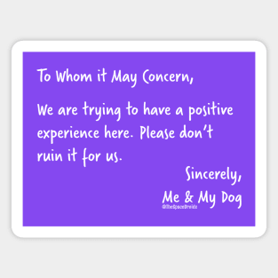 Positive Experience - White Text Magnet